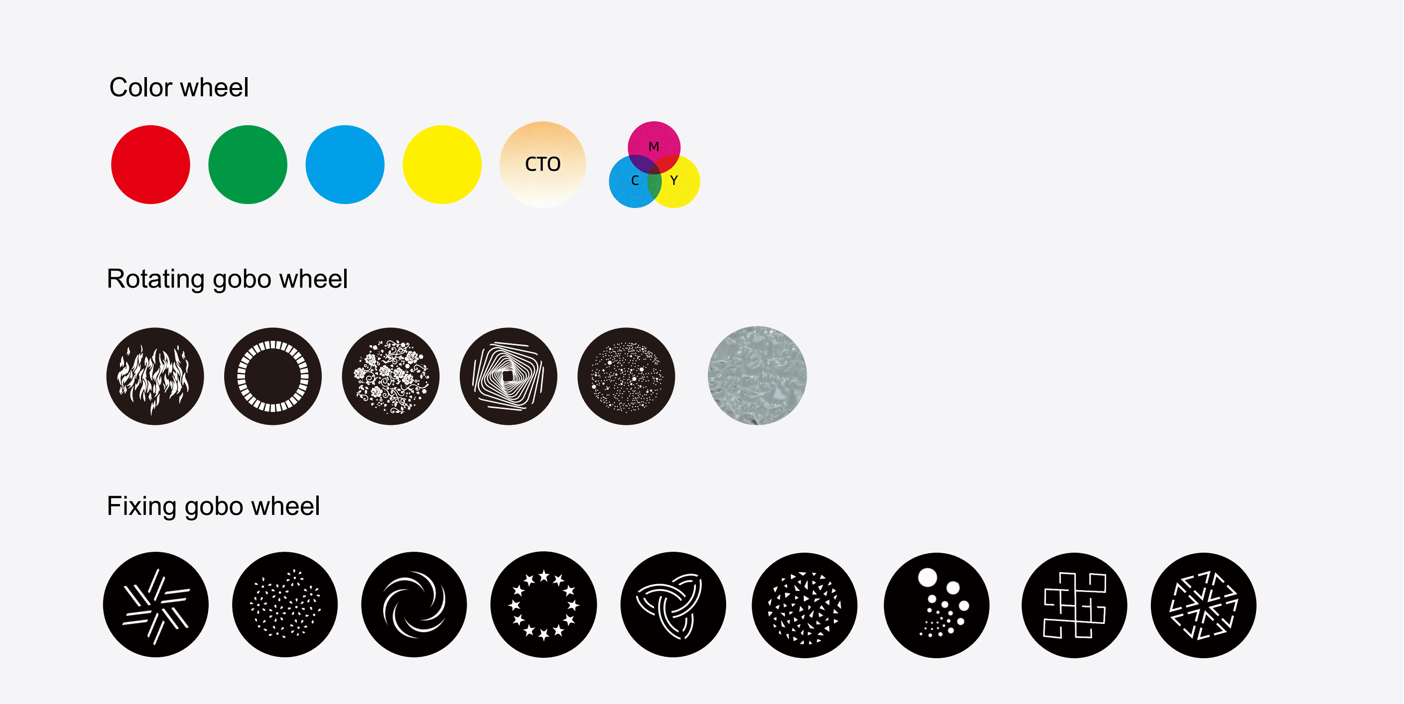 NOWLIT moving head light CMY color mixing effect stage