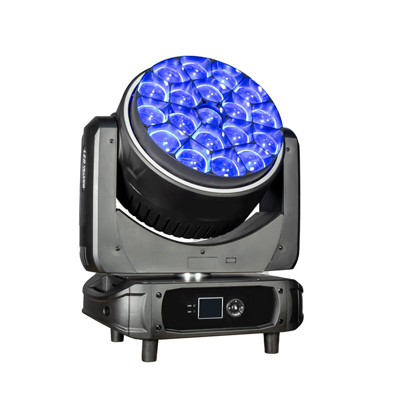 19×40W RGBW 4in1 Moving Head Wash Light with 360° rotation, DMX focus, auto-focus, vibrant colors, and dynamic effects for stage performances, concerts, and bars.