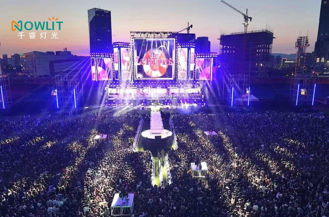 NOWLIT beam and profile lighting at Mongolia outdoor concert