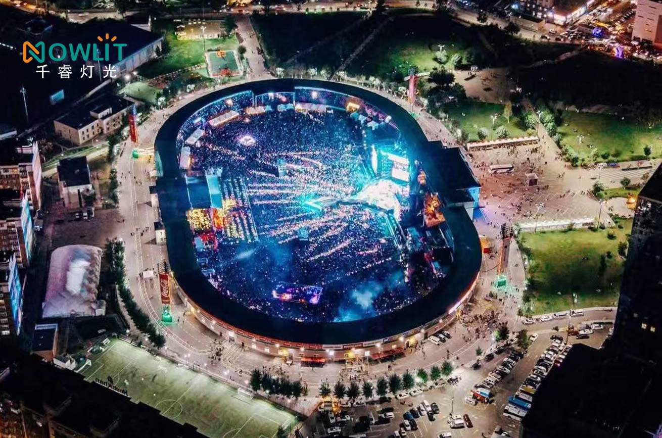 Large scale outdoor lighting project by NOWLIT in Mongolia